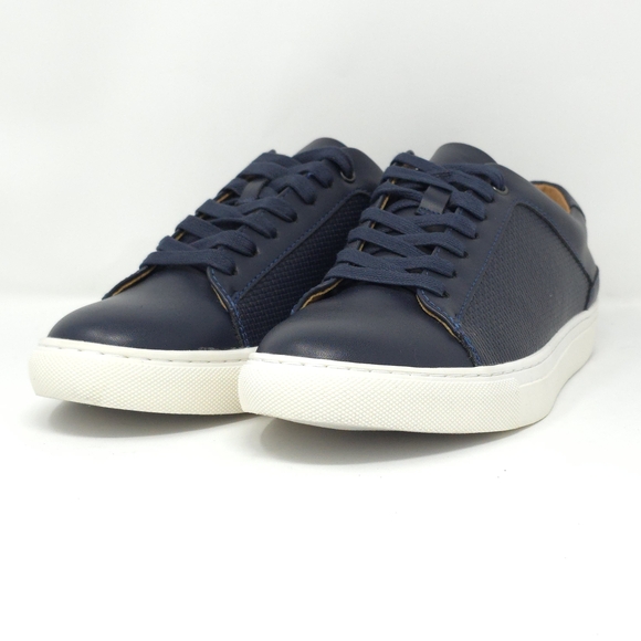 Alfani Other - Alfani Adairr Navy Embossed Leather Sneakers 8M
